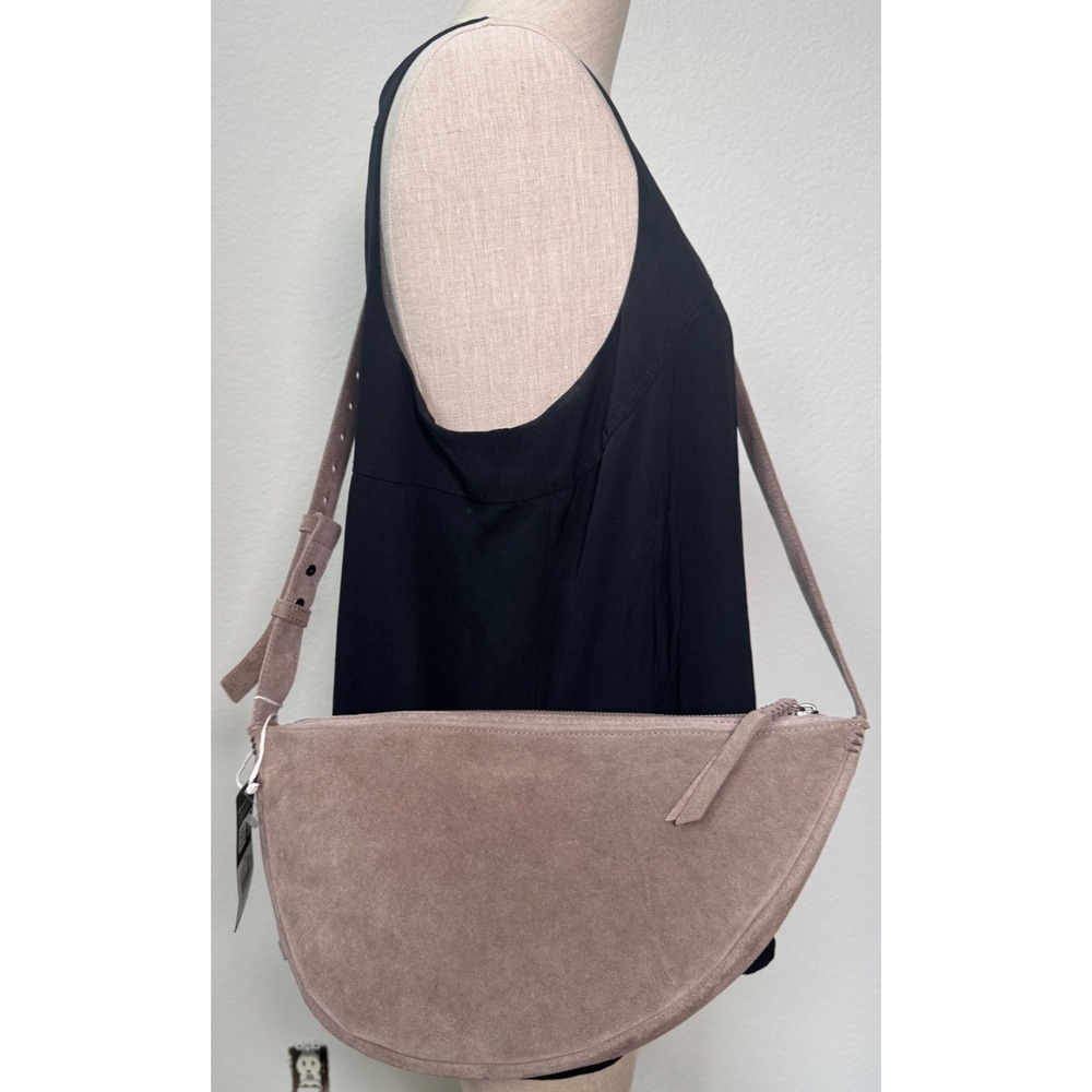 The Sak Suede Saddle Crossbody Bag in Taupe Brown - Picture 2 of 16